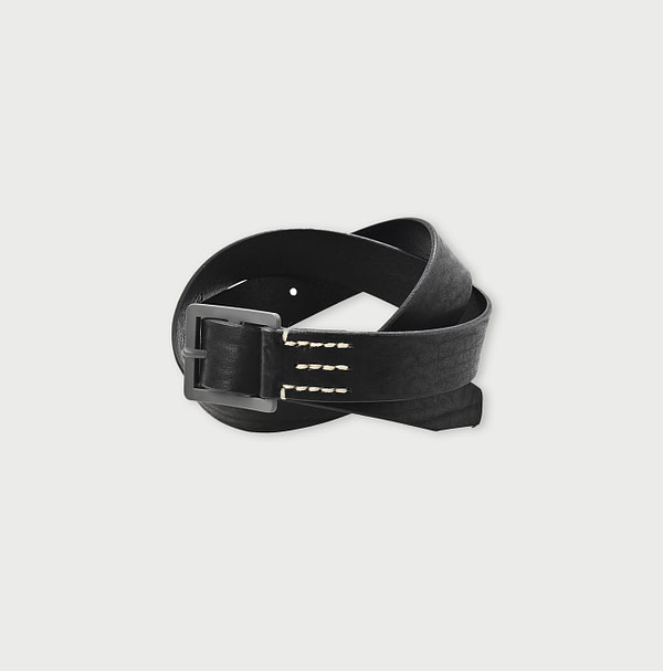 45 Star Vintage Leather Belt Black