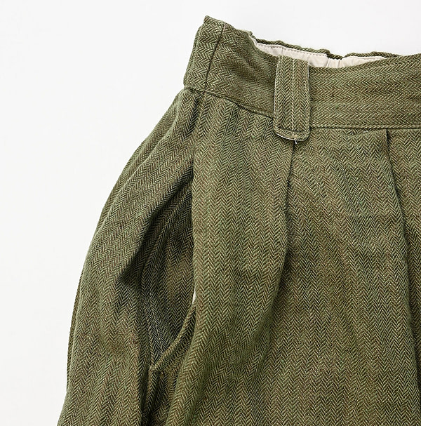 Indian Linen Herringbone Bloomer Pants Detail