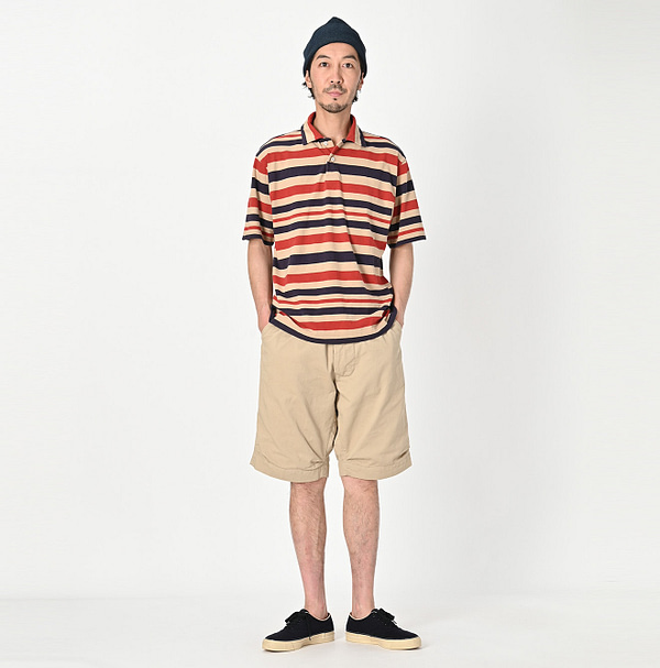 Tricolor Stripe 908 Loafer Polo Shirt