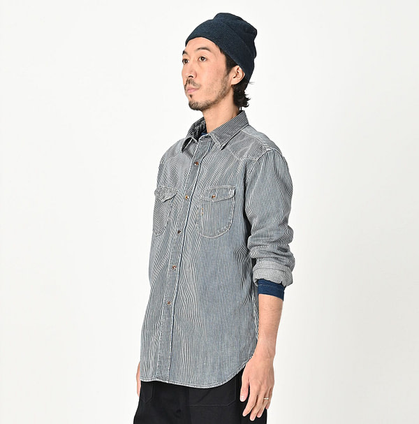 Shirt Denim 908 Eastern Shirt Male Model