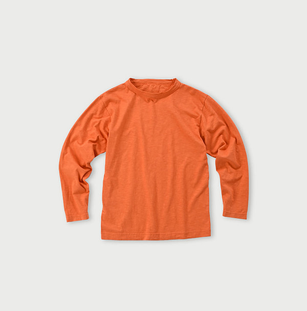 Dozume Tenjik Cotton 908 45 Star Long Sleeve T-shirt Orange