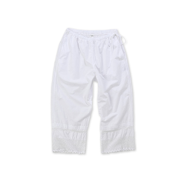 Supima Batiste Cutwork Petite Pants White