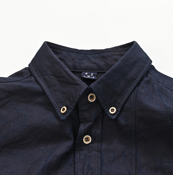 Indigo Supima OX 908 Ocean Sail Shirt Detail