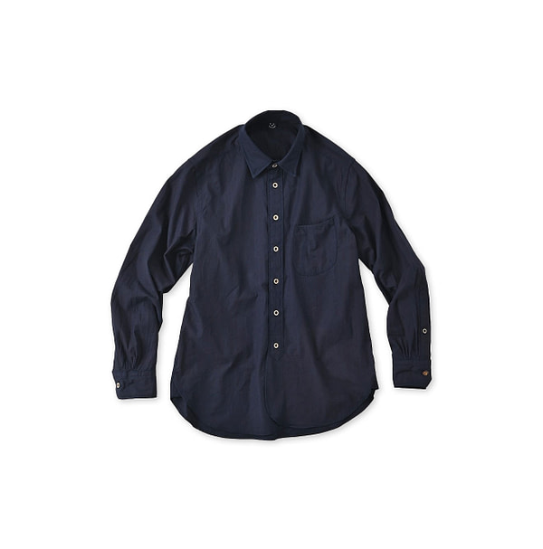 Indigo Supima Organic Baptiste 908 Loafer Shirt Indigo