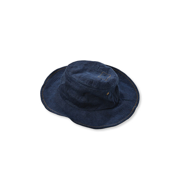 Indigo Linen Herringbone Hat Indigo