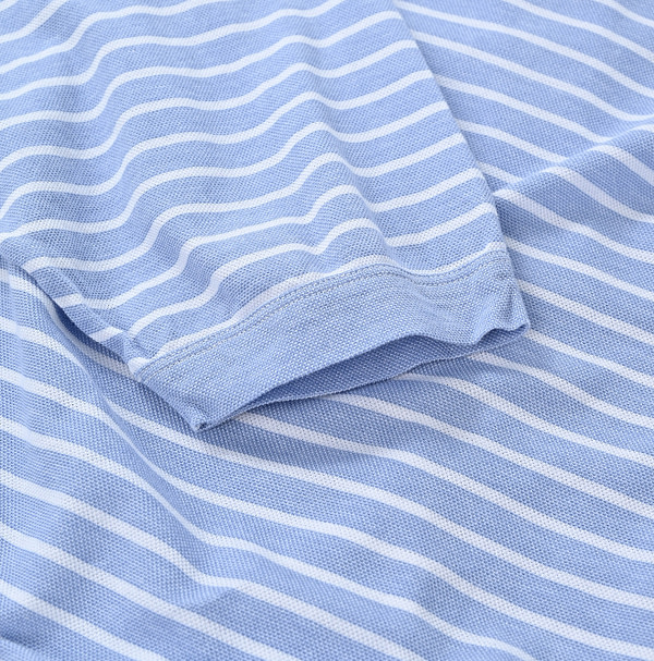 Oxford Kanoko Cotton Stripe Cutwork T-shirt Detail