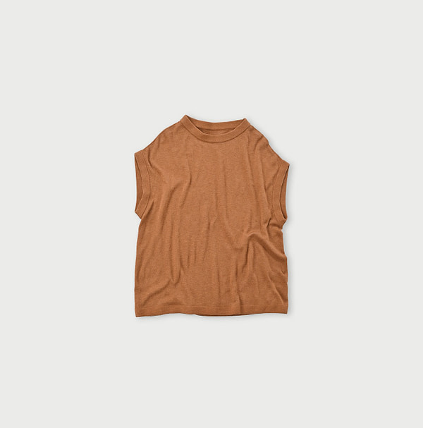 Whole Super Gauze 908 Uma Vest Camel