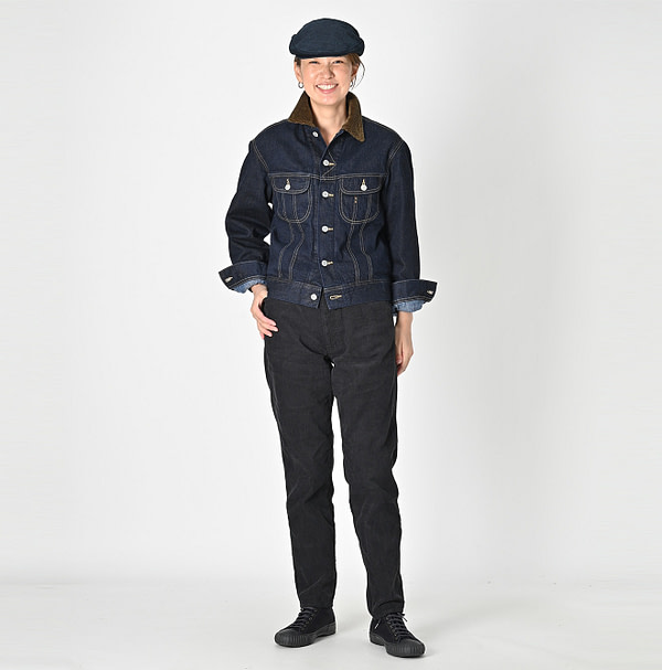 12 Wale Corduroy 908 5-pockets Pants Female Model