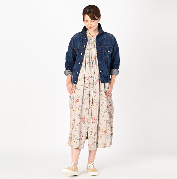 Futatabi 6.5 Ai Denim Sorahikohime Jacket Female Model