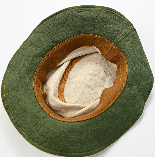 Linen Herringbone Hat Detail