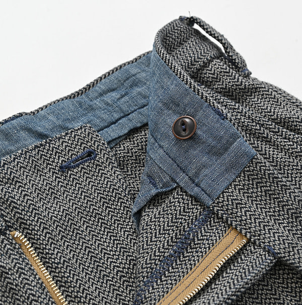 Indigo Cotton Tweed Herringbone 908 Miyuki 5 Detail