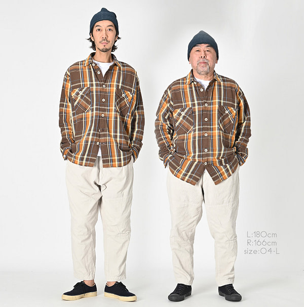 Indian ZAKKURI Flannel 908 Over Shirt Male Models