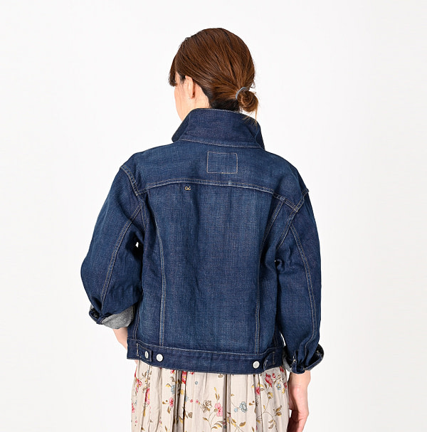 Futatabi 6.5 Ai Denim Sorahikohime Jacket Female Model