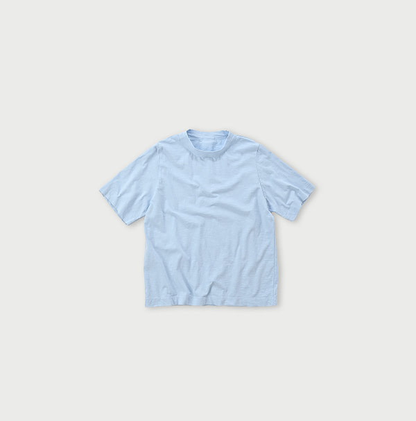 45 Star Cotton T-shirt Light Blue