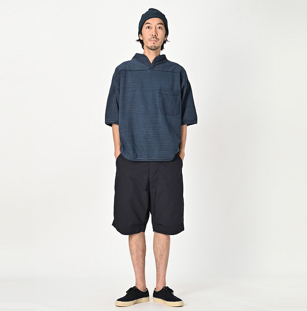 Indigo Dekoboko Tenjiku Outer T-shirt Male Model