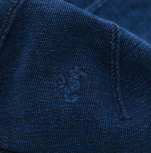 Indigo Urake Cap Detail