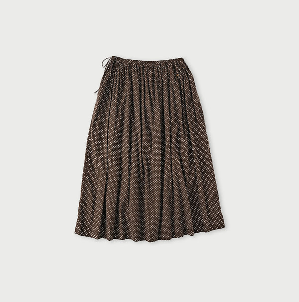 Tappet Dot Print Easy Skirt Dark Back