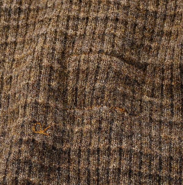 Shetland Wool Tweed Knit Dress Detail