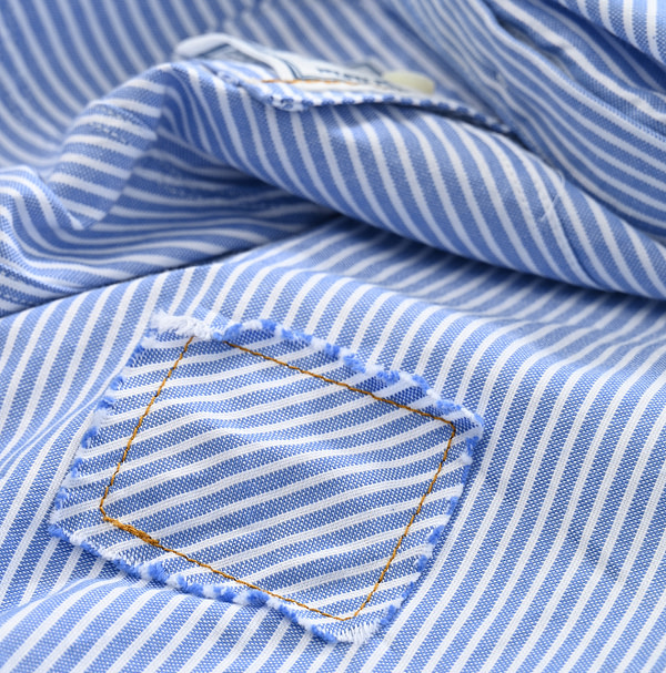 Supima OX 908 Ocean Sail Shirt Detail