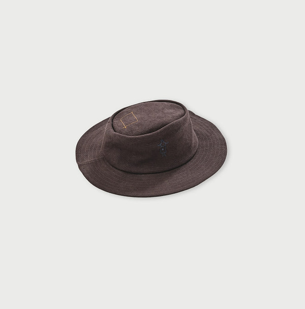 No. 4 Canvas Hat Dark Brown