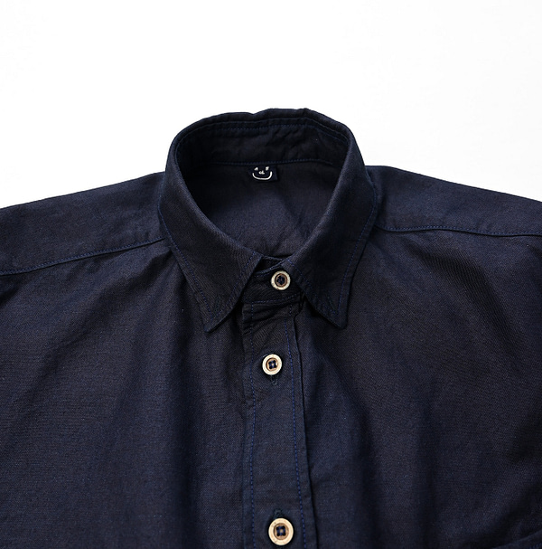 Indigo Supima Cotton OX 908 Loafer Shirt Detail