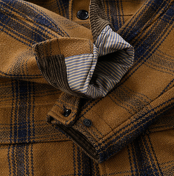 Teddy Check Melton Wool 908 Hunting Jacket Detail