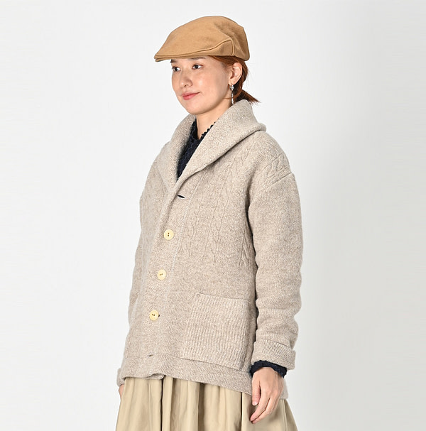 Cotton Shetland 908 Shawl Collar Female Model