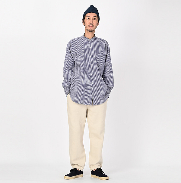 No.180 Miko 908 Cotton Tyrolean Stand Shirt Male Model