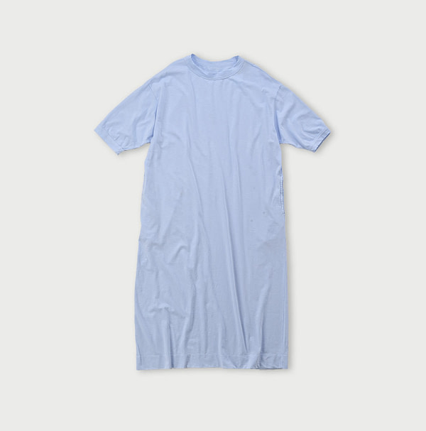 Supima Tenjiku Cotton Puff Dress Sky Blue