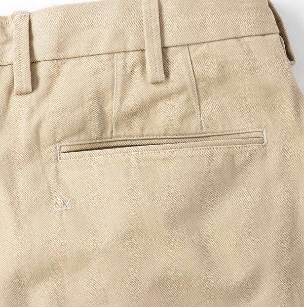 Okome Chino Miyuki Cotton Pants Detail