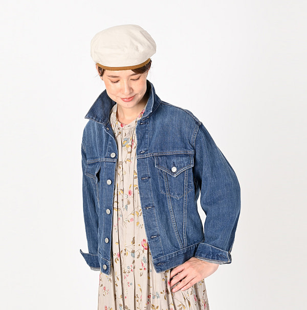 Futatabi 6.5 Ai Denim Sorahikohime Jacket Female Model