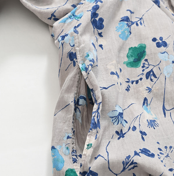 Winter Flower Print Kushukushu Dress Detail