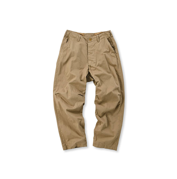 Okome Cotton Chino 908 Chigo Pants Sand Beige