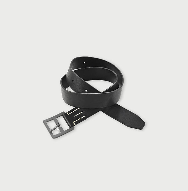 Montana Vintage Belt Thick Black