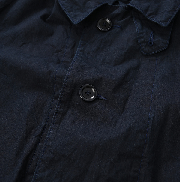 Indigo Cotton Weather 908 Half Coat Detail