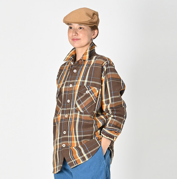 Indian ZAKKURI Flannel 908 Over Shirt Female Model