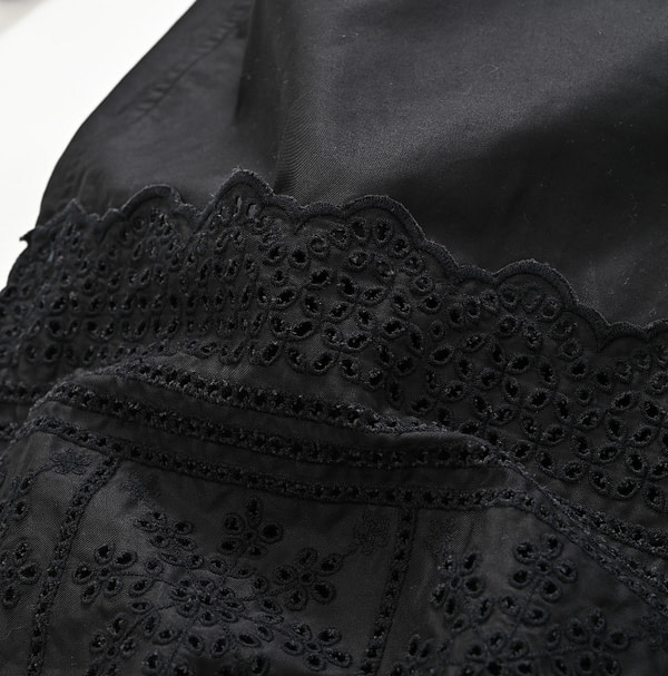 Usu High Density Gaba Cutwork Dress Detail