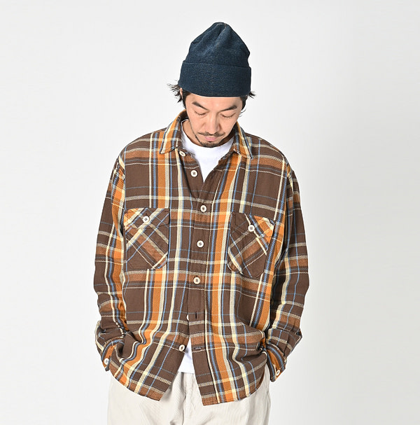 Indian ZAKKURI Flannel 908 Over Shirt Male Model