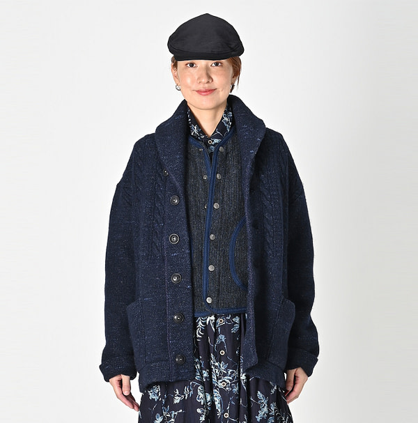 Cotton Shetland 908 Shawl Collar Female Model