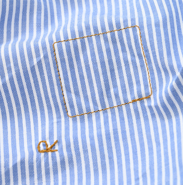 Supima OX 908 Ocean Sail Shirt Detail