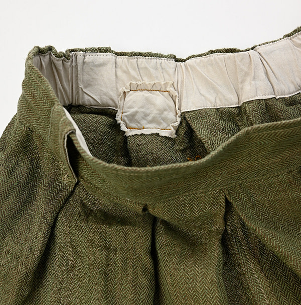 Indian Linen Herringbone Bloomer Pants Detail