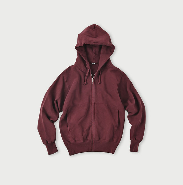 Urake 908 Zip Hoodie Dark Red