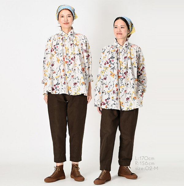 Winter Flower Print Kushukushu Female Models