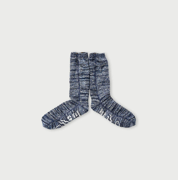 Indigo Zakkuri Knitsew Socks Light Indigo