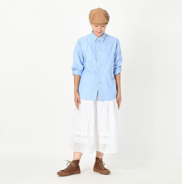 Supima Oxford 908 8 Knot Shirt Female Model