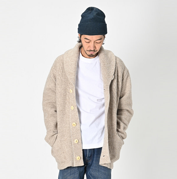 Cotton Shetland 908 Shawl Collar Male Model