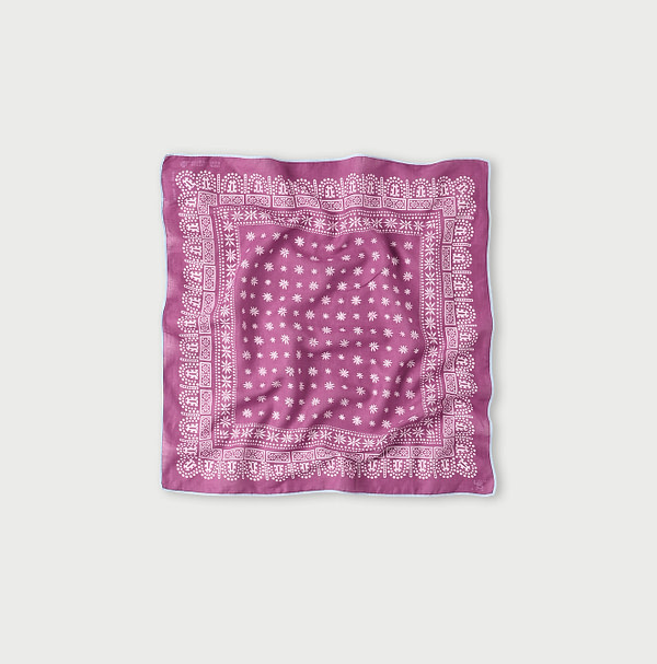 Supima Organic Square Lace Bandana Pink