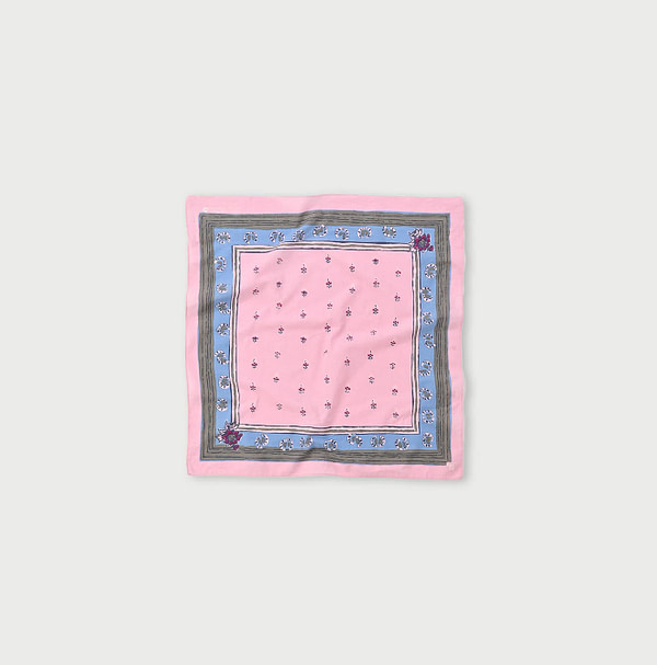 Supima Selvedge Cotton Havana Bouquet Bandana Pink