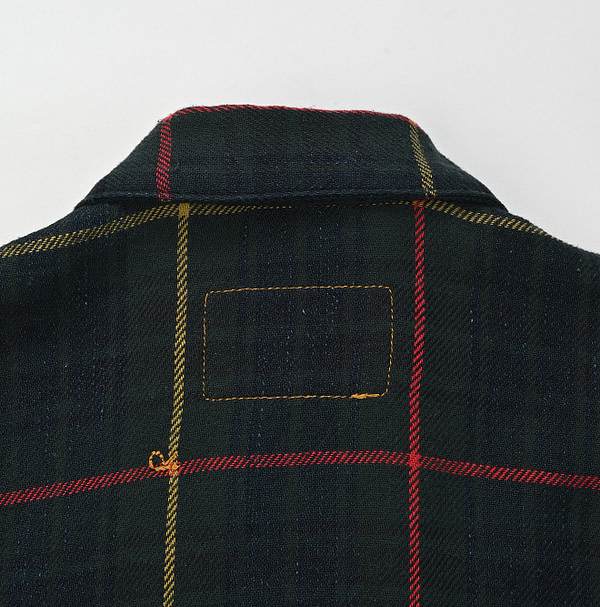 Indigo Zimba Flannel 908 4-pocket Shirt Detail