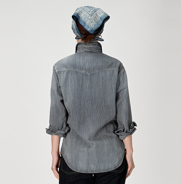 Shirts Denim 908 Eastern Shirt Denim Shou Female Model